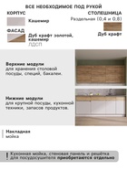 Кухонный гарнитур прямой «Айден», 2000 мм, цвет дуб крафт золотой/кашемир - Фото 3