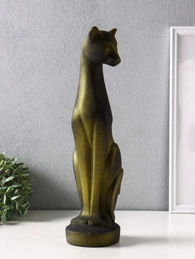 Фигура керамика «Кошка Багира», 37 см, чёрный