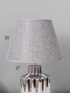 Настольная лампа RISALUX «Фейви», E14, 40 Вт, серебро, 27×27×43 см - фото 809739518