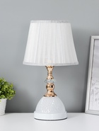 Лампа настольная RISALUX «Ким», 40 Вт, Е27, золотисто-белая, 23×23×40 см - фото 809772865