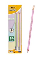 Карандаш чернографитный BIC HB Evolution «Пастель», пластиковый, с ластиком - Фото 2