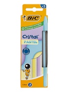 Ручки шариковые BIC Cristal «Пастель», набор 3 штуки, 1.0 мм, синие - Фото 7