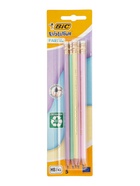 Карандаши чернографитные BIC HB Evolution «Пастель», набор 5 штук, пластиковые, с ластиками - Фото 7