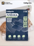Пленка для ламинирования A4, 100 штук, глянцевая, 60 мкм, 216×303 мм - Фото 1