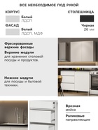Кухонный гарнитур прямой «Эккервуд», 2000 мм, цвет белый/белый - Фото 3