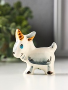 Статуэтка фарфоровая «Фигурка: Козочка серая», 6 см - фото 809740969