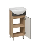 Комплект мебели для ванной комнаты «Лада», тумба с раковиной, зеркало - шкаф, цвет дуб/графит - Фото 4