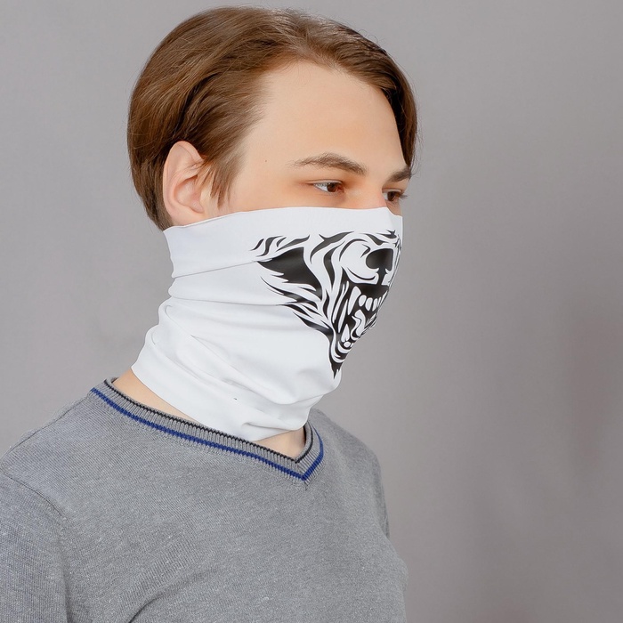 УЦЕНКА Бандана-труба LUCOSA SILK WHITE WOLF, П-020/2 - Фото 1
