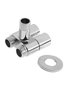 УЦЕНКА Кран для бытовых приборов ZEIN, 1/2" × 1/2", угловой, двойной, хром - Фото 3