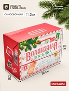 Пакет - коробка новогодний «Волшебная посылка», 28×20×13 см - Фото 1