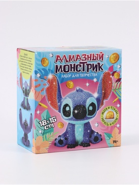 Алмазная мозаика на фигурке «Монстрик», полное заполнение