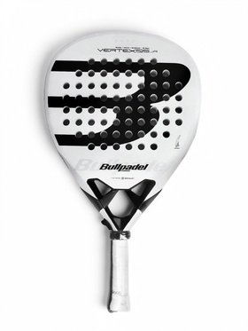 Ракетка для падела тенниса BULLPADEL Vertex Jr Boy 26, стекловолокно, бело-чёрная