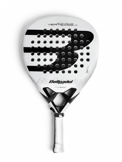 Ракетка для падела тенниса BULLPADEL Vertex Jr Boy 26, стекловолокно, бело-чёрная
