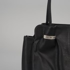 Сумка женская на молнии, 2 отдела с перегородкой, 1 наружный карман, цвет чёрный - Фото 4