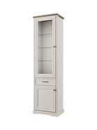 Шкаф - витрина Toscana New 1V1D1S, 588×393×2109 мм, цвет персидский жемчуг/дуб каньон - Фото 1