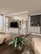 Шкаф - витрина Toscana New 1V1D1S, 588×393×2109 мм, цвет персидский жемчуг/дуб каньон - Фото 3