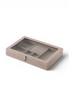 УЦЕНКА Шкатулка бархат для украшений многофункциональная «Серый туман» 5×20×28 см - Фото 1