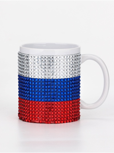 УЦЕНКА Кружка "Флаг России" 340мл, 12х8,2х9,5см