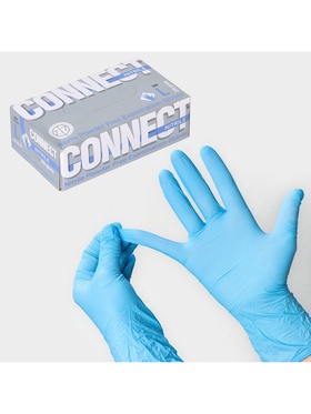УЦЕНКА Перчатки CONNECT NITRILE смотр. нестер. нитрил. (PULIN) (8½ (L)) 200 шт./уп (100 пар) 11065738
