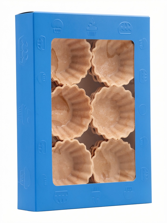 Вафельные тарталетки,18 шт, d55мм ,30 г