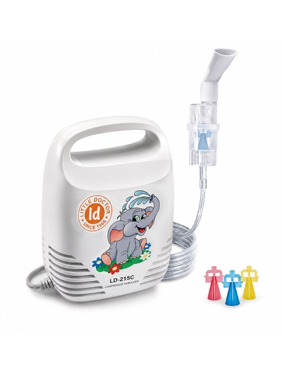 Ингалятор компрессорный Little Doctor LD-215C, 60 Вт, 3 распылителя, 10 мл, 0.3-0.5 мл/мин