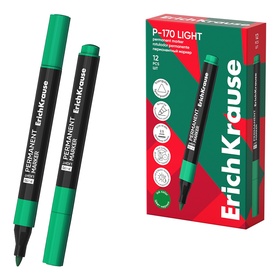 Перманентный маркер ErichKrause P-170 light, зелёный