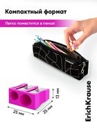 Точилка пластиковая ErichKrause EasySharp Duo, Neon, МИКС (30 шт) - фото 809773074