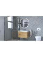 Тумба подвесная для ванной «Клэй-80», с раковиной, 800×343×491 мм, цвет дуб верона 11063428