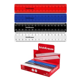 Линейка 15 см ErichKrause Classic, МИКС