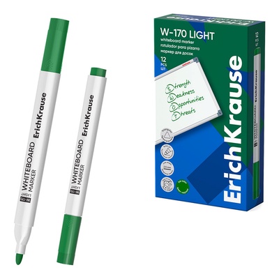 Маркер для досок ErichKrause W-170 Light, зеленый