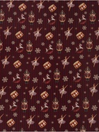 Бумага упаковочная глянцевая «Щелкунчик на бордовом», 60×90 см (10 шт) - фото 809746389