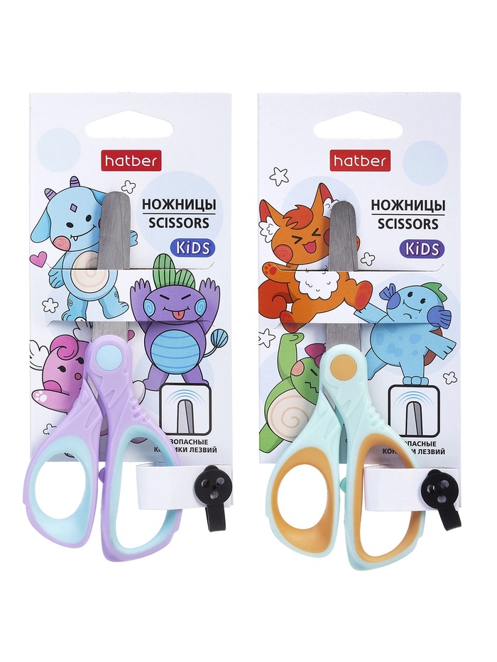 Ножницы детские 13см, сталь, Аниме, Ассорти, европодвес 88660