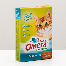 Лакомство Омега Neo для кошек, с морскими водорослями, 90 табл. (комплект 5 шт)