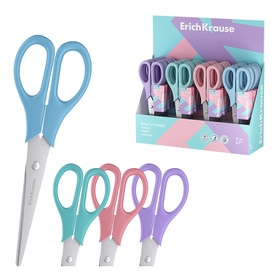 Ножницы ErichKrause EasyCut Pastel, 17 см, МИКС