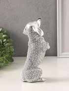 Фигура полистоун «Серебряная такса», бисерный, 8.5×7×20 см - Фото 4