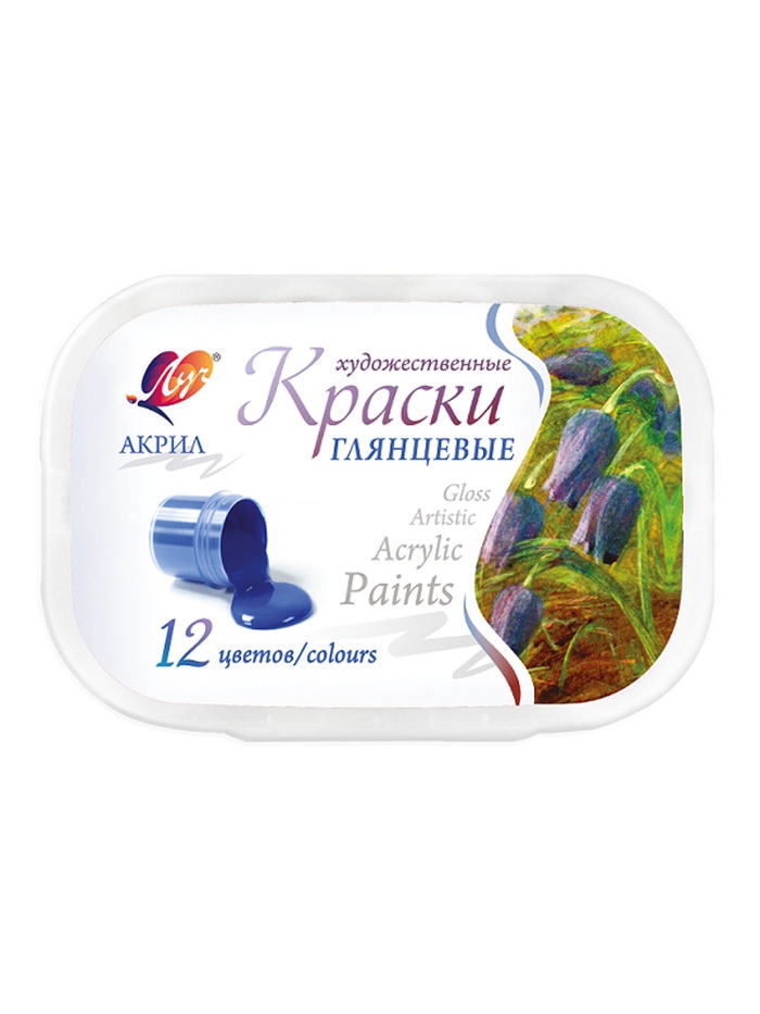 Краска акрил набор 12цв*20мл Луч глянцевые художественные