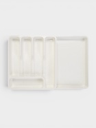 Лоток для столовых приборов раздвижной Виолет, 5 секций, пластик, 33×29.5×5.3 см, белый - фото 809748138