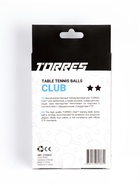 Мячи для настольного тенниса TORRES Club 2**, набор 6 шт., белые - Фото 5