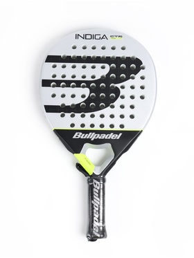Ракетка для падела тенниса BULLPADEL Indiga Control 26, карбон, серо-черная