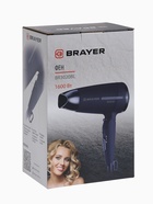Фен BRAYER 3020BR-BL, 1600 Вт, 2 скорости, складная ручка, шнур 1.8 м 11064063
