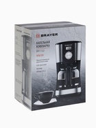 Кофеварка BRAYER 1122BR, 900 Вт, 1.5 л, таймер, капельная, LCD-дисплей 11064064