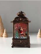 Фонарь светодиодный «Дед Мороз», декоративный, 1 LED, от батареек 3×AАА, свечение тёплое белое - фото 809748400