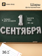 Воздушные шары фольгированные 14" «1 Сентября» цвет серебро - фото 809748842
