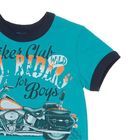 Комплект для мальчика (футболка+шорты) "Лидер", кулирка, рост 110 см (5 лет), цвет темно-синий+бирюза - Фото 3