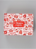 Коробка подарочная, самосборная «Новогодняя классика»,30.7×22×9.5 см - фото 809749507