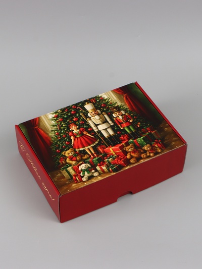 Коробка подарочная, самосборная «Тепла в новом году»,30.7×22×9.5 см
