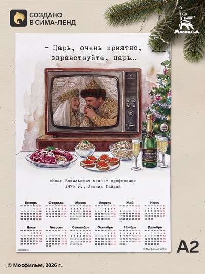 Календарь 2027, настенный, А2, «Очень приятно, царь...»