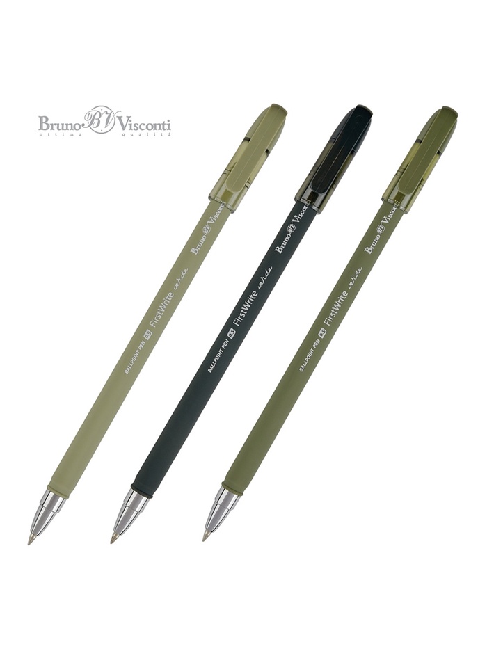 РУЧКА FirstWrite. Verde ШАРИКОВАЯ 0.5 ММ, СИНЯЯ, 3 вида