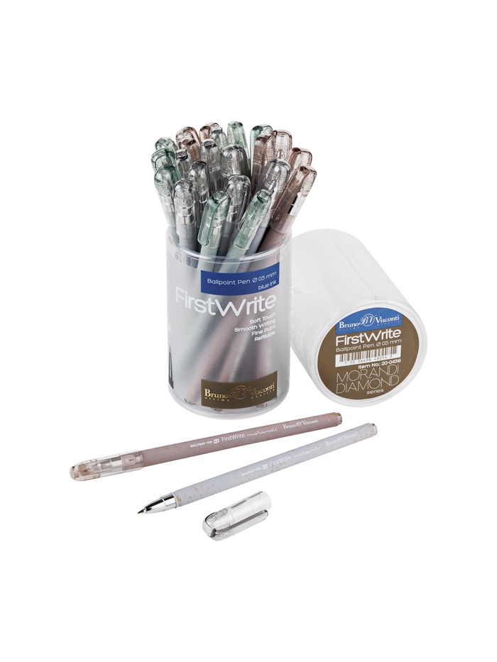 РУЧКА FirstWrite.Morandi diamond ШАРИКОВАЯ 0.5 ММ, СИНЯЯ (3 цвета корпуса)