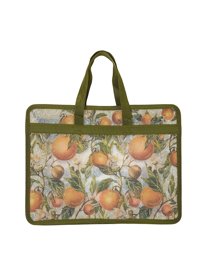 Папка-портфель на молнии с окантовкой А4 FLORA.PARADISE.ORANGES¶